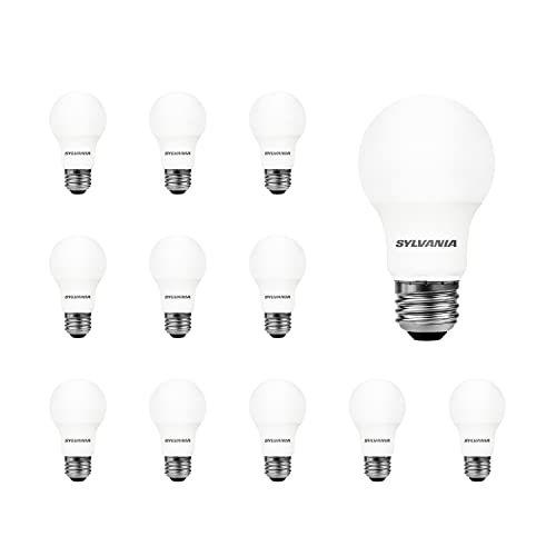SYLVANIA LED A19 Light Bulb, 100W Equivalent, Efficient 14W, Frosted, 1500 Lumens, 2700K, Soft White - 12 Pack (40204)