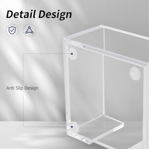 Clear Acrylic Sticky Note Holder for Desk Organizer and Office