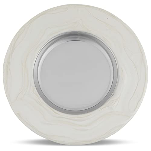 Nickel Plated Kiddush Cup Set with Matching Enamel Tray, 5.75-Inch