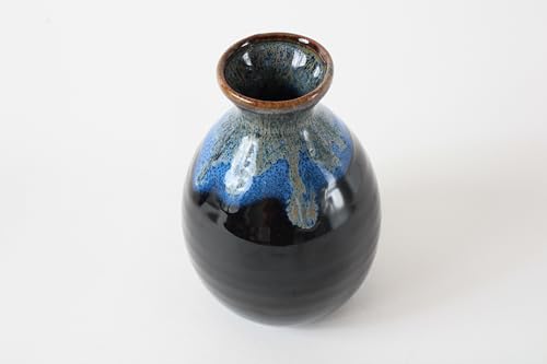 Japanese Mino Ware Sake Set - 1 Bottle & 2 Cups, Traditional Ceramic Drinkware