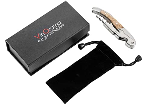 VinOrama Rosewood Waiters Corkscrew & Bottle Opener 3-in-1 Professional Bar Tool