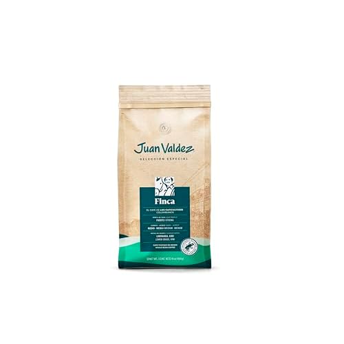 Juan Valdez Finca Whole Bean Coffee - Dark Roast | 16 oz / 454 gr | 100% Colombian Coffee - Rainforest Certified | With Lemongrass & Kiwi Notes