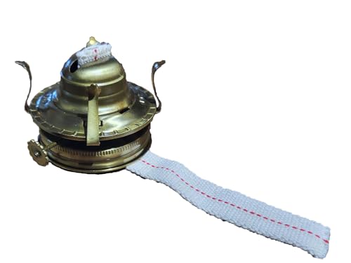 Antique Brass Oil Lamp Adapter for Regular Mouth Mason Jars
