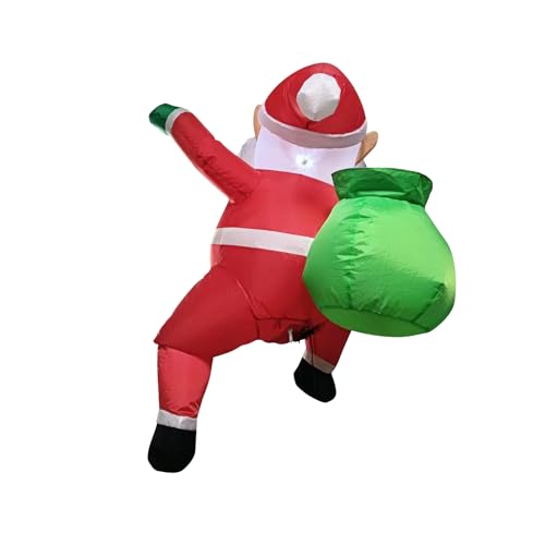 3 ft Christmas Inflatable Santa Yard Decor with Built-in LED Lights