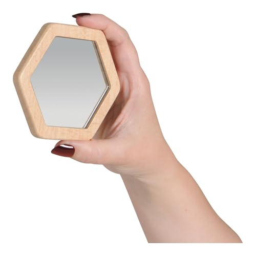 Wooden Shape Mirrors for Kids - Set of 4 Geometric Learning Toys