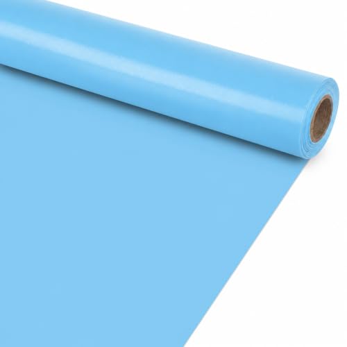Light Blue Bulletin Board Paper Roll, 16" x 20ft Waterproof Fabric Backdrop