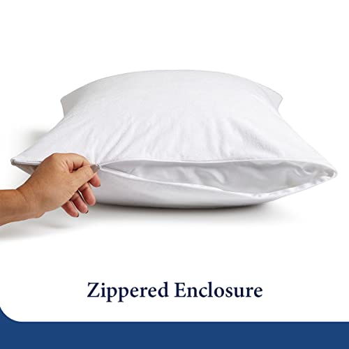 Waterproof King Size Pillow Protectors - Bamboo Rayon Cooling Set of 2