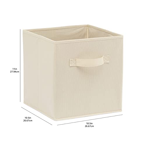 Amazon Basics Collapsible Fabric Storage Cubes Organizer 6-Pack Beige