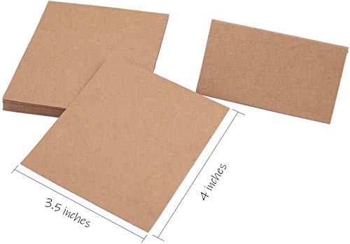 50-Piece Rustic Wooden Place Card Holders with Kraft Paper Cards