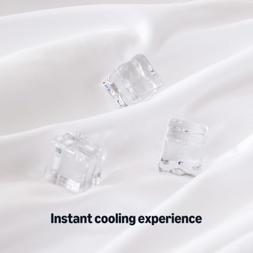 Cooling Comforter for Hot Sleepers - Lightweight All-Season Blanket, 90x90 Queen, White