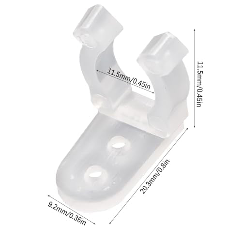11mm LED Rope Light Mounting Clips with Screws - 100 Pack for Outdoor Lighting