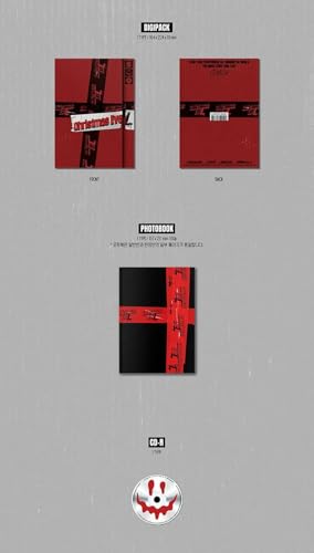 Stray Kids Christmas Evel Holiday Album Set with Glitter Photocard & Stickers
