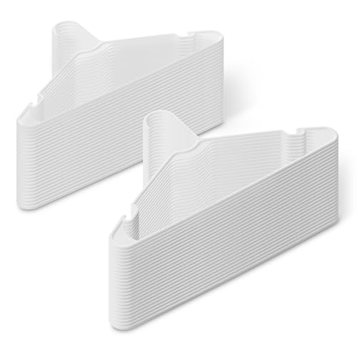 Amazon Basics Plastic Clothes Hangers Adult Size White 50-Pack