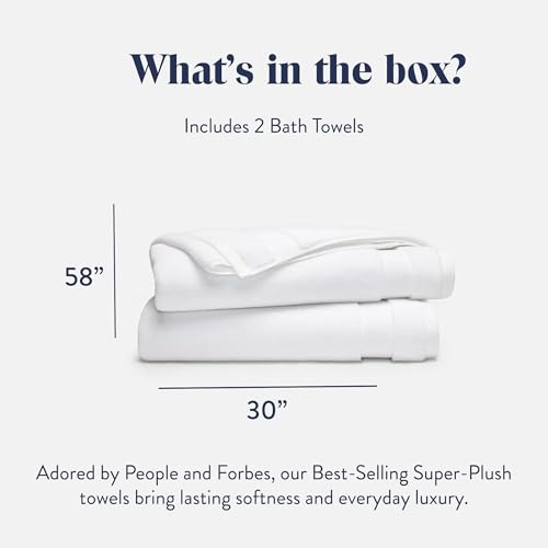 Luxury Turkish Cotton Bath Towel Set - 770 GSM Absorbent Towels (2 Pack)