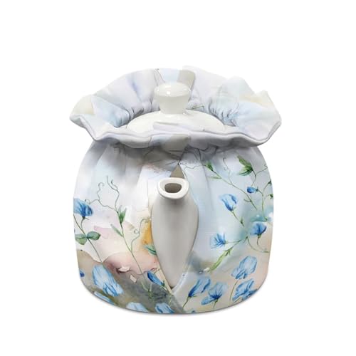 Floral Tea Pot Cozy with Insulation Pad - Heat-Retaining Kettle Cover
