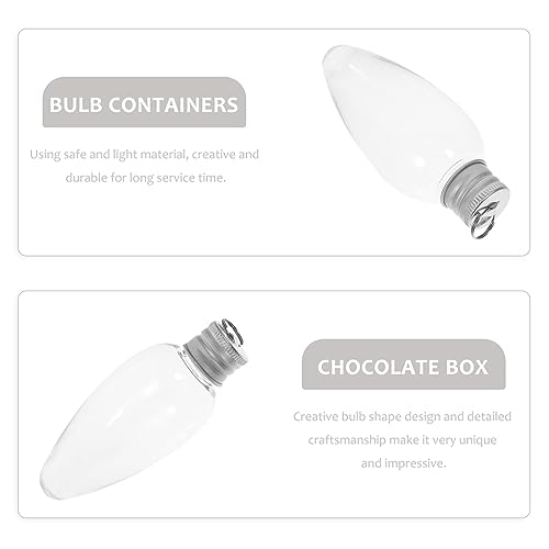 24pcs Fillable Light Bulb Christmas Ornaments Candy Containers for DIY Crafts