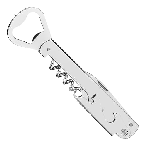 Chef Aid Waiter's Corkscrew & Bottle Opener - Multi-Use Bar Tool, Dishwasher Safe