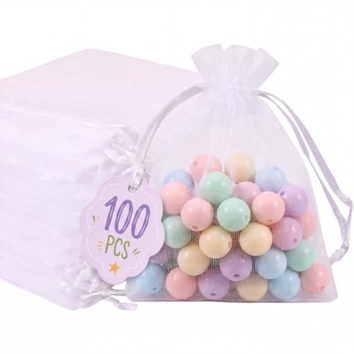 3x4 Organza Drawstring Bags - Sheer Jewelry & Gift Pouches