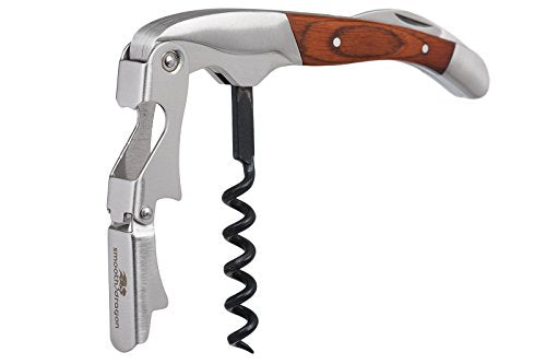 Premium Waiter's Corkscrew 3-in-1 Stainless Steel Wine Opener with Rosewood Handle