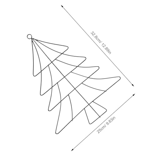 Christmas Tree Wreath Frame, 13-inch Metal Wire Garland Form for DIY Decor