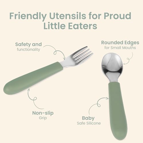 Toddler Utensils 6-Piece Stainless Steel Fork and Spoon Set