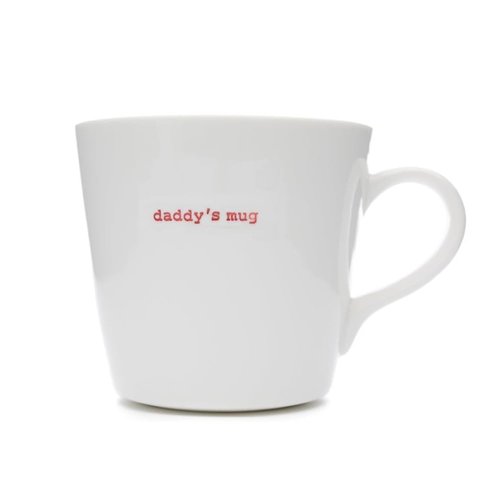 Keith Brymer Jones - Word Range - Large Ceramic White Mug - Daddy's Mug - 500ml - Gift Boxed