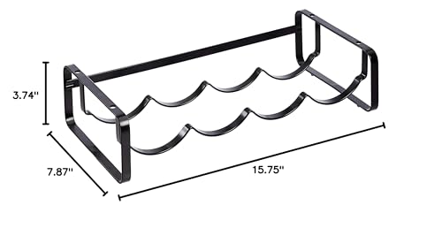 Stackable Metal Wine Rack for Tabletop Bottle Storage, 4-Bottle