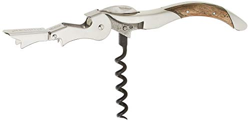 Pulltex Pulltap's Toledo Corkscrew Stainless Steel Wine Opener with Wooden Inlays