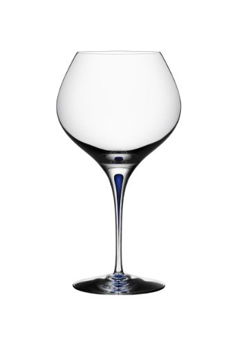 Orrefors Intermezzo Blue 20oz Crystal Bouquet Glass - Handmade Swedish Design