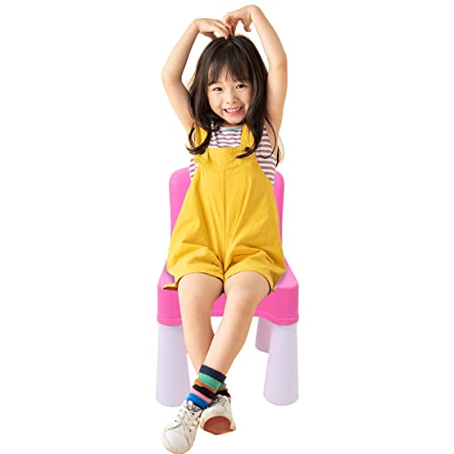 Ergonomic Toddler Chair - Stable Anti-Tip Pink Seat for Kids Ages 2+