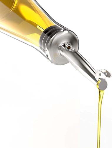 Axe Sickle Flip Top Stainless Steel Oil Spouts Set of 4 for 3/4" Bottles