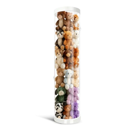 Large Stuffed Animal Storage Tube - 47-Inch Dust-Resistant Toy Organizer