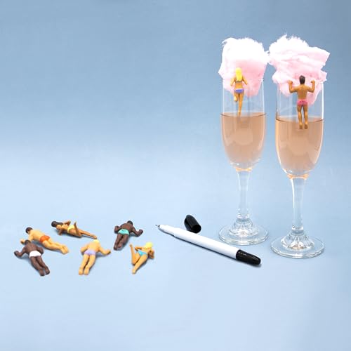 NPW Drinking Buddies Party Drink Markers & Wine Glass Charms - Customizable, 24 Pack