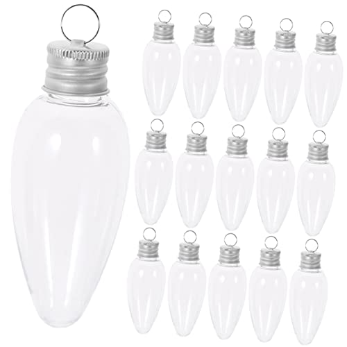 24pcs Fillable Light Bulb Christmas Ornaments Candy Containers for DIY Crafts