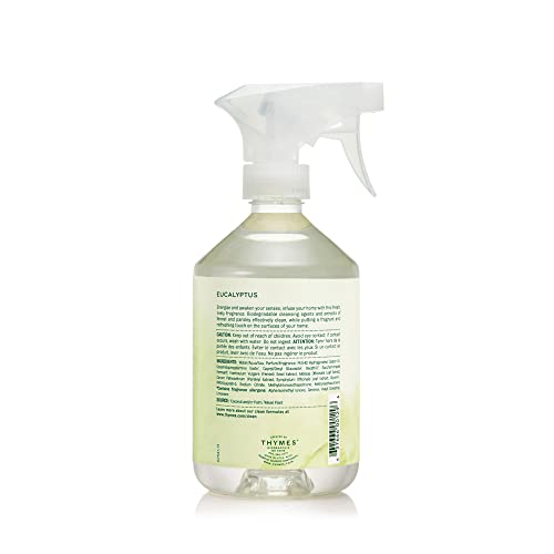 Thymes Eucalyptus Countertop Spray 16.5 fl oz – Pack of 1, Fresh Eucalyptus