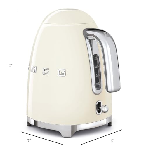 Retro Electric Kettle 1.7L Stainless Steel Water Boiler for Tea & Coffee