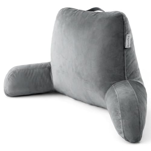 Adjustable Memory Foam Reading Pillow with Arms - Large Gray