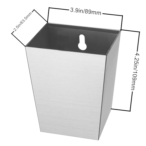 Jumiok Brushed Silver Stainless Steel Bottle Cap Catcher Wall Mount with Drainage