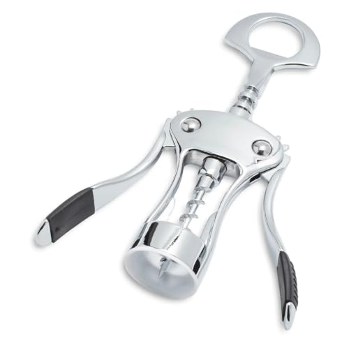 Sur La Table Winged Corkscrew - Silver, Easy-Use Double Lever Wine Opener