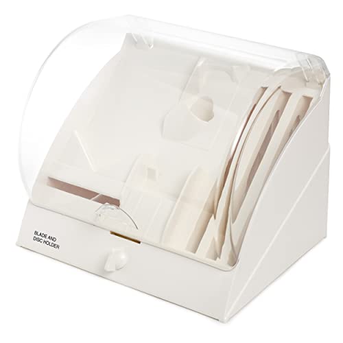 Food Processor Blade and Disc Storage Holder with Locking Door
