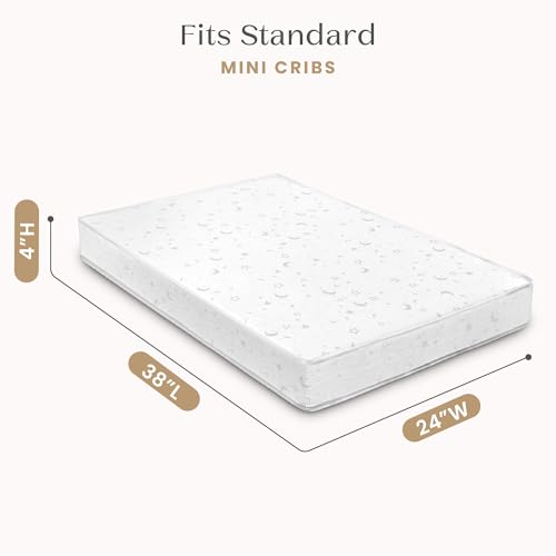 4-Inch Waterproof Mini Crib Mattress - GREENGUARD Gold Certified