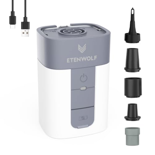 Portable Electric Air Pump for Inflatables - 5200mAh Battery, Quick Inflate & Deflate