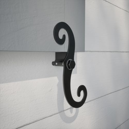 Stainless Steel S-Hook Shutter Holdback Kit - Black Powder Coated