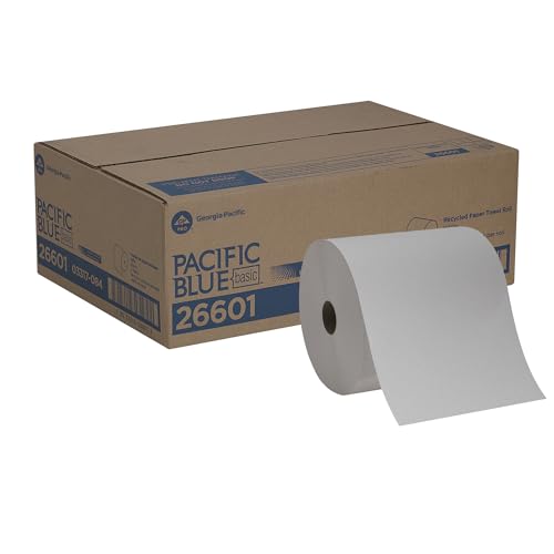 Georgia-Pacific Pacific Blue Recycled Paper Towels 6 Rolls, 800 Feet Each, White
