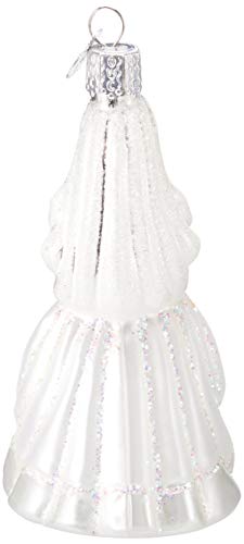 Hand-Blown Glass Bride Ornament - Brunette Wedding Keepsake