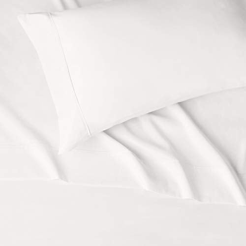 Amazon Basics Brushed Microfiber 3-Piece Twin Bed Sheet Set, Cream