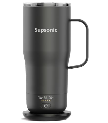 Supsonic 20oz Electric Heated Coffee Mug Space Gray with Temperature Control