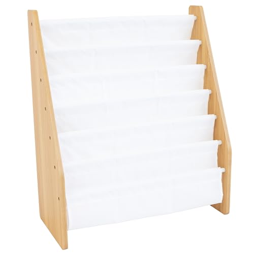 Kids Front-Facing Bookshelf - 6-Tier Montessori Toddler Bookcase Organizer