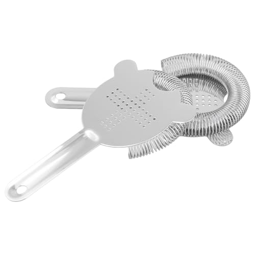 HEIHAK 10-Pack Stainless Steel Cocktail Strainers 3.9x6.5 Inch Professional Bar Tools