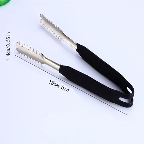 Stainless Steel Ice Tongs 6 Inch Mini Serving Tongs for Food & Drinks